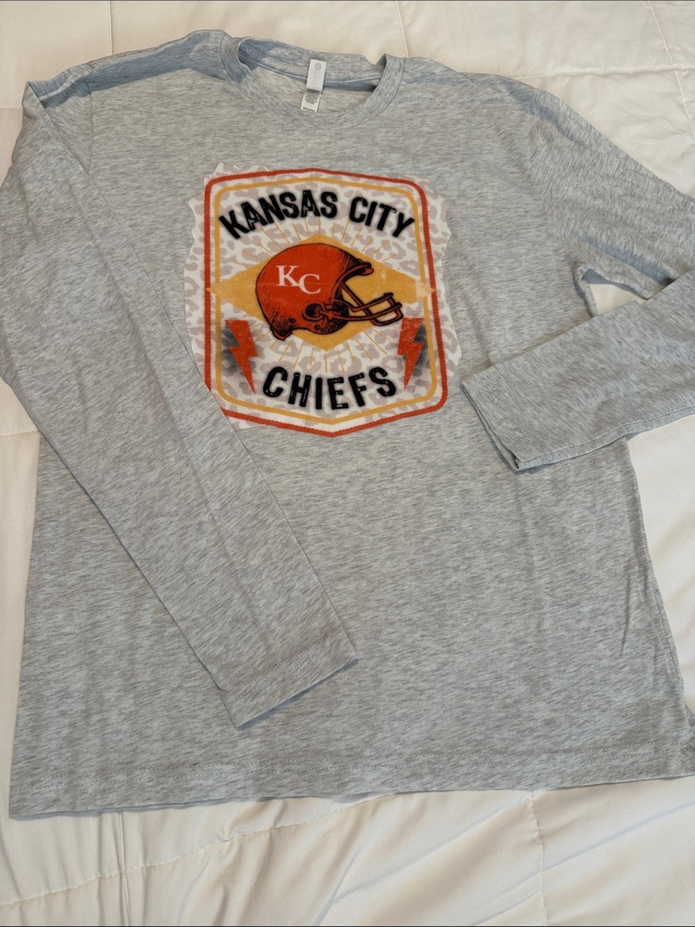 Kansas City Chiefs Grey Long-Sleeve Shirt